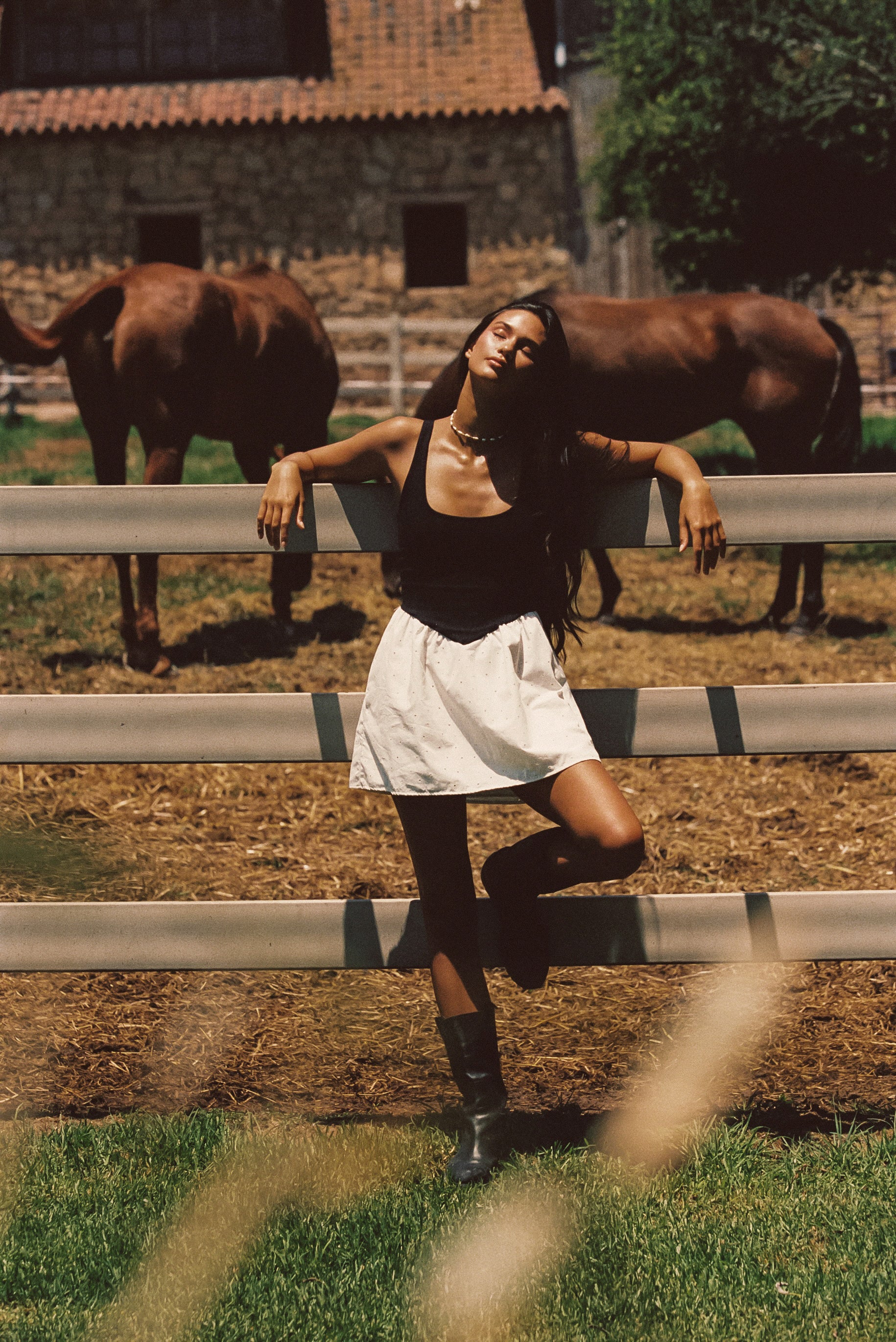 Bella Mini Dress - White Eyelet