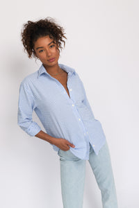 Harper Button Down - Blue Seersucker