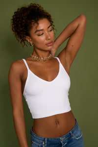 Perfect Tank Ribbed - White