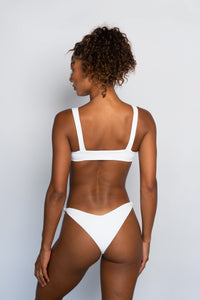 Penny Top - White Micro Ribbed