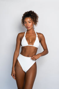 Darby Top - White Micro Ribbed