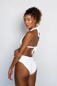 Darby Top - White Micro Ribbed