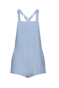 Poppy Overalls - Blue Seersucker